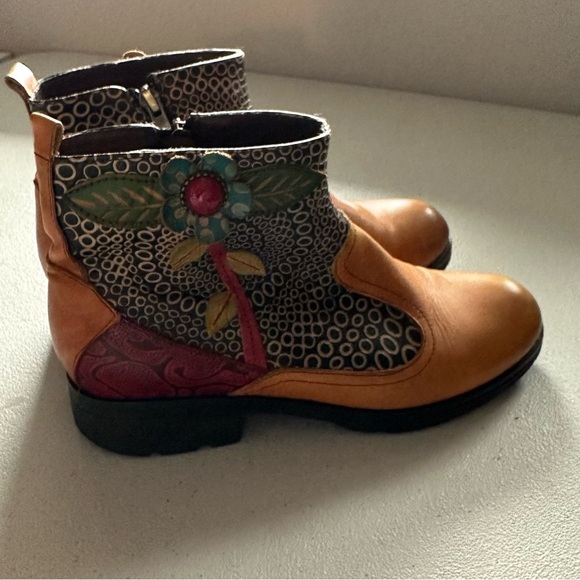 Socofy ankle leather women’s boots - Picture 1 of 9